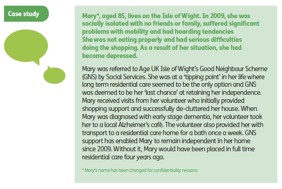 Case Study from Age UK's 2012 report into Rural Ageing.
